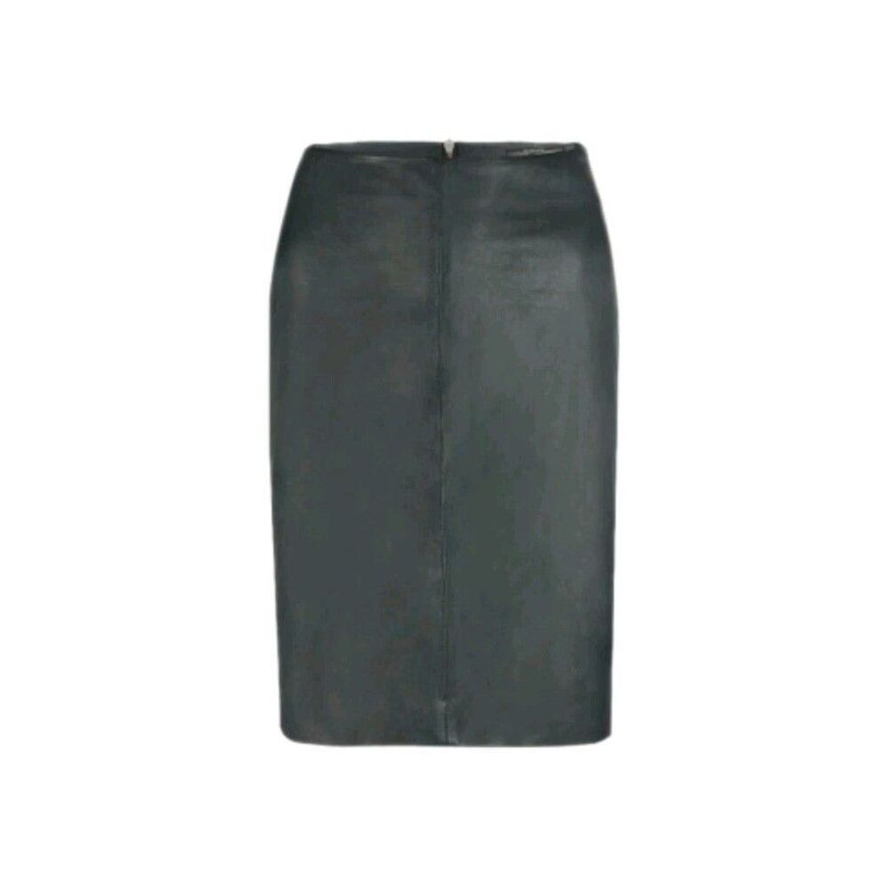 All Saints Womens Lucille Leather Skirt US Size 4 Dark Bottle Green